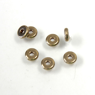 Brass Bead - Lead Safe Machine Made Smooth Flat Spacer 04MM RAW BRASS