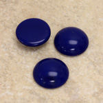 Glass Medium Dome Cabochon - Round 15MM LAPIS BLUE