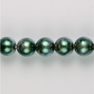 Czech Glass Pearl Bead - Round 04MM PATINA GREEN 84198