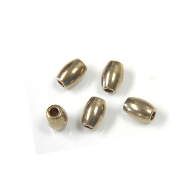 Brass Bead - Lead Safe Machine Made Smooth Oval 04x2MM.8MM RAW BRASS