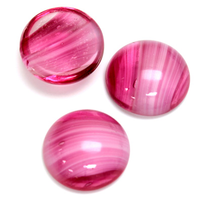 Glass Medium Dome Cabochon - Round 18MM PORPHYR ROSE