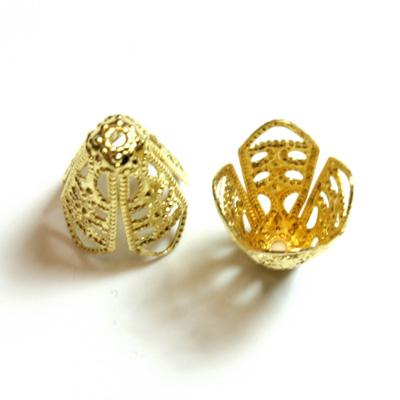 Brass Filigree Bead Cap 16MM RAW Unplated