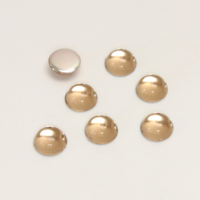 Plastic Flat Back Foiled Cabochon - Round 07MM LT COLORADO TOPAZ