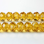 Chinese Cut Crystal Bead - Rondelle 06x8MM TOPAZ