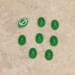 Glass Medium Dome Opaque Cabochon - Oval 07x5MM CHRYSOPHRASE