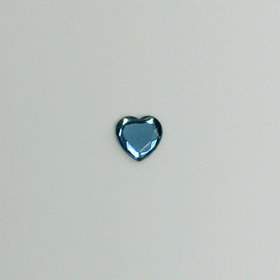 Glass Flat Back Rose Cut Fancy Foiled Stone  - Heart 06MM MONTANA