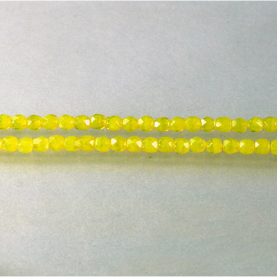 Czech Glass Fire Polish Bead - Round 03MM OPAL YELLOW