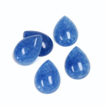 Gemstone Flat Back Cabochon - Pear 14x10MM QUARTZ DYED #39 BLUE