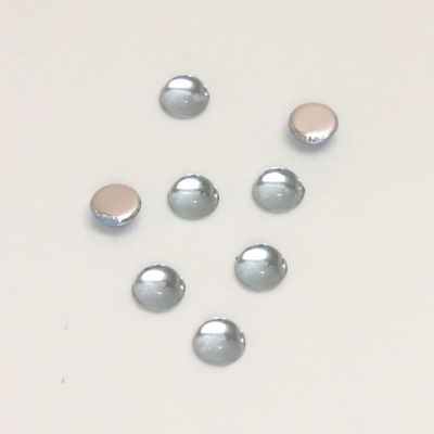 Plastic Flat Back Foiled Cabochon - Round 05MM LT SAPPHIRE