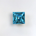 Glass Point Back Foiled Tin Table Cut (TTC) Stone - Square 10x10MM AQUA