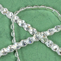 Preciosa Rhinestone Banding with VIVA12&reg; Chaton Rose 1 Row Round 20SS CRYSTAL SILVER-WHITE