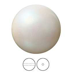 Preciosa Crystal Nacre Pearl Bead - Round 04MM PEARLESCENT CREAM
