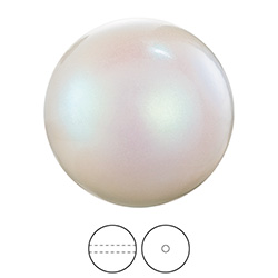 Preciosa Crystal Nacre Pearl Bead - Round 12MM PEARLESCENT WHITE