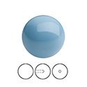 Preciosa 1/2 Drilled Crystal Nacre Pearl - Round 04MM AQUA BLUE