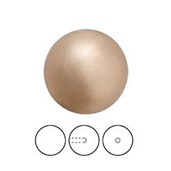 Preciosa 1/2 Drilled Crystal Nacre Pearl - Round 04MM BRONZE