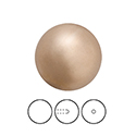 Preciosa 1/2 Drilled Crystal Nacre Pearl - Round 04MM BRONZE