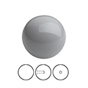 Preciosa 1/2 Drilled Crystal Nacre Pearl - Round 04MM CERAMIC GREY