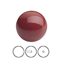 Preciosa 1/2 Drilled Crystal Nacre Pearl - Round 04MM CRANBERRY