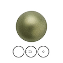 Preciosa 1/2 Drilled Crystal Nacre Pearl - Round 04MM DARK GREEN