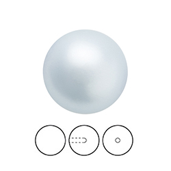 Preciosa 1/2 Drilled Crystal Nacre Pearl - Round 04MM LIGHT BLUE