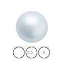 Preciosa 1/2 Drilled Crystal Nacre Pearl - Round 04MM LIGHT BLUE