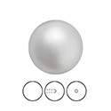 Preciosa 1/2 Drilled Crystal Nacre Pearl - Round 04MM LIGHT GREY