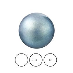 Preciosa 1/2 Drilled Crystal Nacre Pearl - Round 04MM PEARLESCENT BLUE