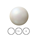 Preciosa 1/2 Drilled Crystal Nacre Pearl - Round 04MM PEARLESCENT CREAM