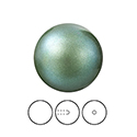 Preciosa 1/2 Drilled Crystal Nacre Pearl - Round 04MM PEARLESCENT GREEN