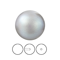 Preciosa 1/2 Drilled Crystal Nacre Pearl - Round 04MM PEARLESCENT GREY