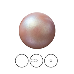 Preciosa 1/2 Drilled Crystal Nacre Pearl - Round 04MM PEARLESCENT PINK