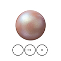 Preciosa 1/2 Drilled Crystal Nacre Pearl - Round 04MM PEARLESCENT PINK