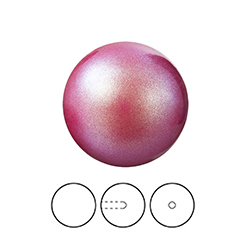 Preciosa 1/2 Drilled Crystal Nacre Pearl - Round 04MM PEARLESCENT RED