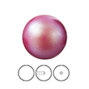 Preciosa 1/2 Drilled Crystal Nacre Pearl - Round 04MM PEARLESCENT RED