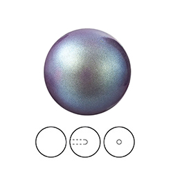 Preciosa 1/2 Drilled Crystal Nacre Pearl - Round 04MM PEARLESCENT VIOLET