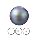 Preciosa 1/2 Drilled Crystal Nacre Pearl - Round 04MM PEARLESCENT VIOLET