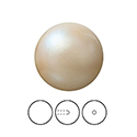 Preciosa 1/2 Drilled Crystal Nacre Pearl - Round 04MM PEARLESCENT YELLOW