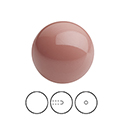 Preciosa 1/2 Drilled Crystal Nacre Pearl - Round 04MM SALMON ROSE