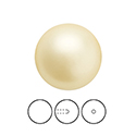 Preciosa 1/2 Drilled Crystal Nacre Pearl - Round 04MM VANILLA