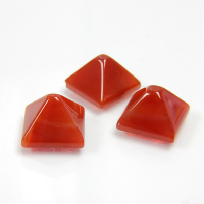 Gemstone Cabochon - Square Pyramid Top 10x10MM CORNELIAN