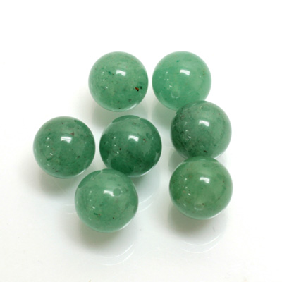 Gemstone 1-Hole Ball 10MM GREEN AVENTURINE