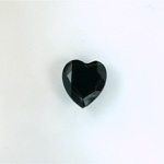 Glass Point Back Tin Table Cut (TTC) Opaque - Heart 09x8MM JET