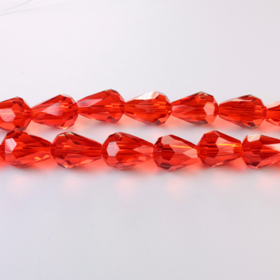 Chinese Cut Crystal Bead - Pear 09x5MM LIGHT SIAM RUBY