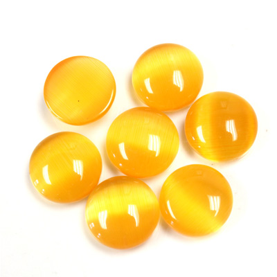 Fiber-Optic Cabochon - Round 11MM CAT'S EYE SUN