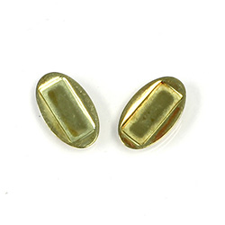 Metal Brass Setting with 10x4MM Cushion Recess - OVAL RAW BRASS