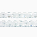 Glass 3 Cut Window Bead 06MM CRYSTAL with FROST FINISH