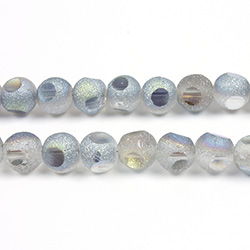 Glass 3 Cut Window Bead 06MM HELIO SANDSTORM with FROST FINISH