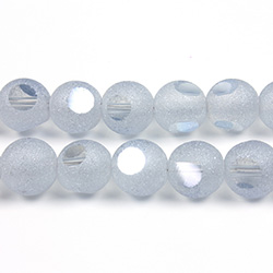 Glass 3 Cut Window Bead 08MM GREY COAT with FROST FINISH