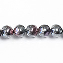 Czech Glass Pearl Bead - Baroque Round 10MM BLACK TAHITI 89031