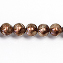 Czech Glass Pearl Bead - Baroque Round 04MM PATINA COPPER 84193